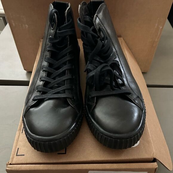 Harley Davidson leather hi tops M9 - Picture 3 of 11